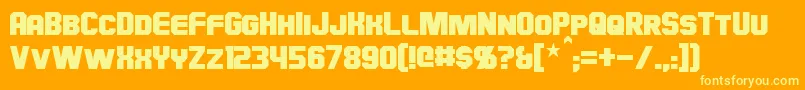Hauser Font – Yellow Fonts on Orange Background