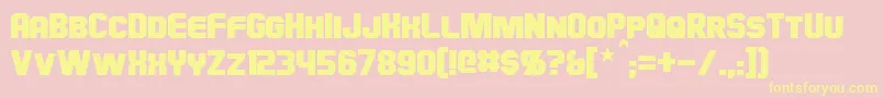 Hauser Font – Yellow Fonts on Pink Background
