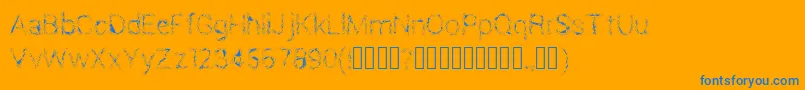 BlackFire-Schriftart – Blaue Schriften auf orangefarbenem Hintergrund