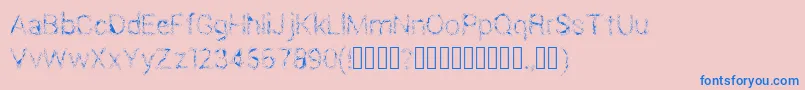 BlackFire Font – Blue Fonts on Pink Background