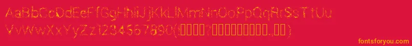 BlackFire Font – Orange Fonts on Red Background