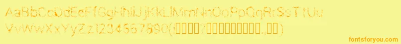 BlackFire Font – Orange Fonts on Yellow Background