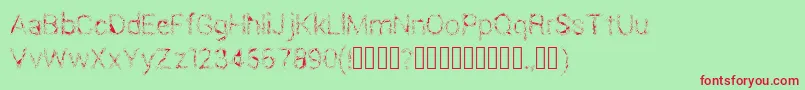 BlackFire Font – Red Fonts on Green Background