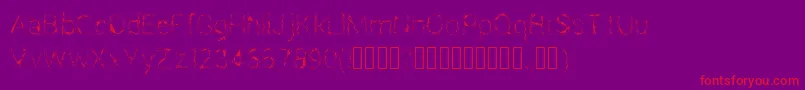 BlackFire-Schriftart – Rote Schriften auf violettem Hintergrund