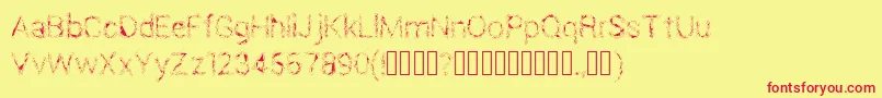 BlackFire Font – Red Fonts on Yellow Background