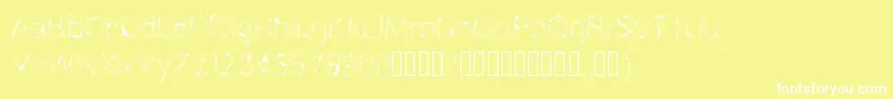 BlackFire Font – White Fonts on Yellow Background