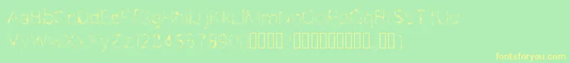 BlackFire Font – Yellow Fonts on Green Background