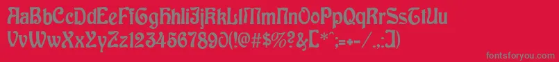 Baldur Font – Gray Fonts on Red Background