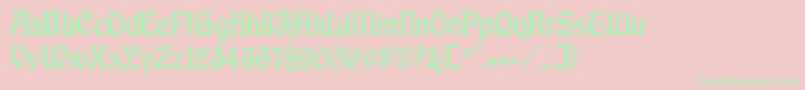 Baldur Font – Green Fonts on Pink Background