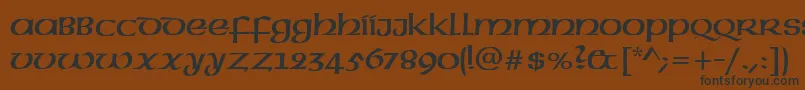 UncialRegular Font – Black Fonts on Brown Background