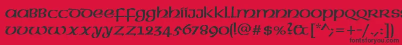 UncialRegular Font – Black Fonts on Red Background