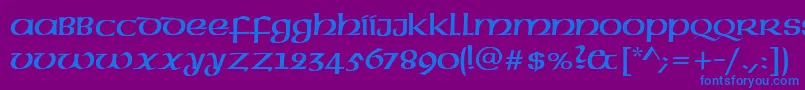 UncialRegular Font – Blue Fonts on Purple Background