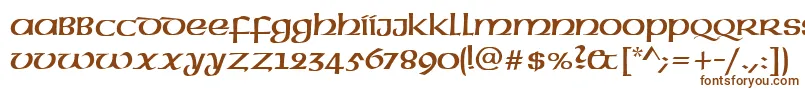 UncialRegular Font – Brown Fonts on White Background