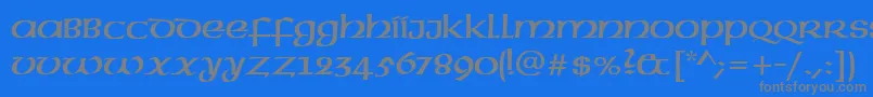 UncialRegular Font – Gray Fonts on Blue Background