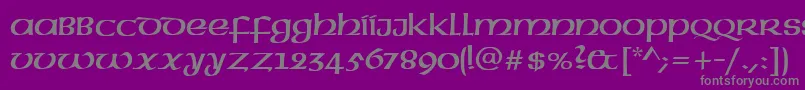 UncialRegular Font – Gray Fonts on Purple Background