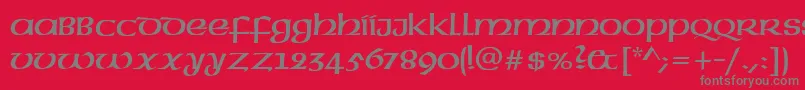 UncialRegular Font – Gray Fonts on Red Background