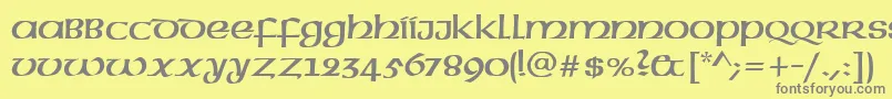 UncialRegular Font – Gray Fonts on Yellow Background