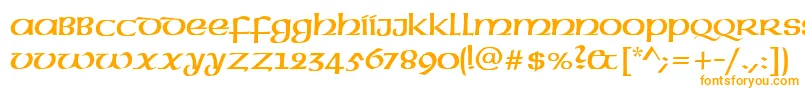 UncialRegular Font – Orange Fonts on White Background