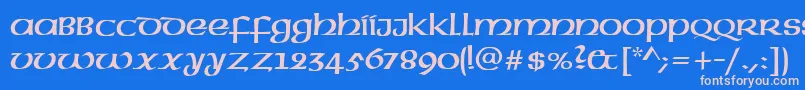 Saiba mais sobre a fonte UncialRegular Fonte UncialRegular – fontes rosa em um fundo azul