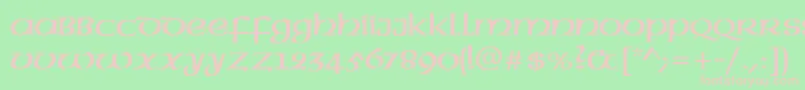 UncialRegular Font – Pink Fonts on Green Background