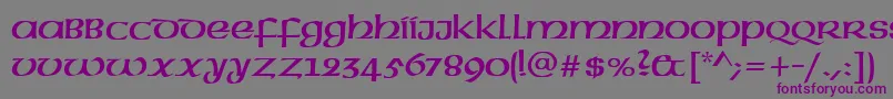 UncialRegular Font – Purple Fonts on Gray Background