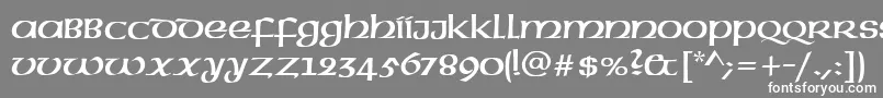 フォントUncialRegular – 灰色の背景に白い文字