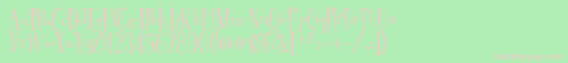 Pudelinka Font – Pink Fonts on Green Background