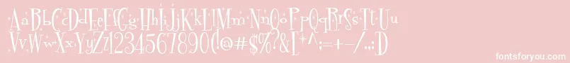 Pudelinka Font – White Fonts on Pink Background