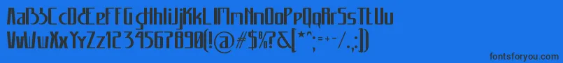 Carannorov Font – Black Fonts on Blue Background
