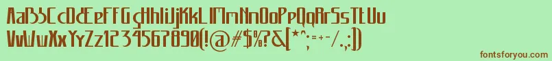 Шрифт Carannorov – коричневые шрифты на зелёном фоне
