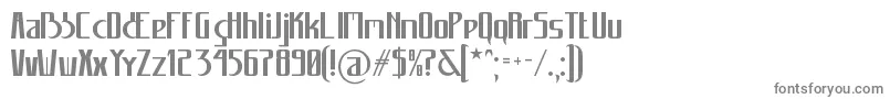 フォントCarannorov – 白い背景に灰色の文字