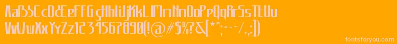 Carannorov Font – Pink Fonts on Orange Background