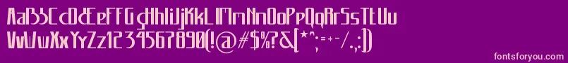 Carannorov Font – Pink Fonts on Purple Background