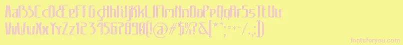 Carannorov Font – Pink Fonts on Yellow Background