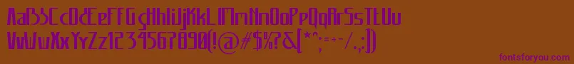 Carannorov Font – Purple Fonts on Brown Background