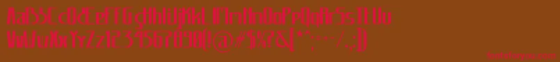 Carannorov Font – Red Fonts on Brown Background