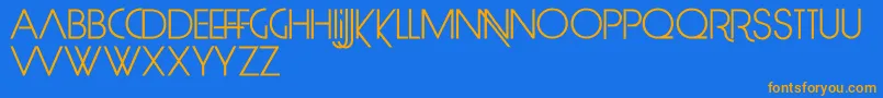 LimitBreak Font – Orange Fonts on Blue Background