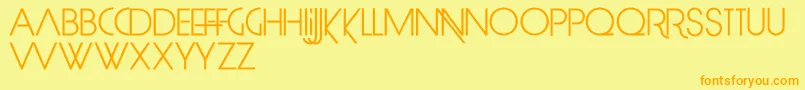LimitBreak Font – Orange Fonts on Yellow Background