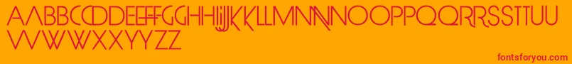 LimitBreak-Schriftart – Rote Schriften auf orangefarbenem Hintergrund
