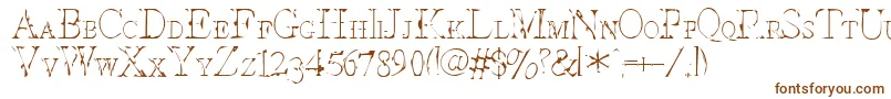 InterimSmallcaps Font – Brown Fonts on White Background