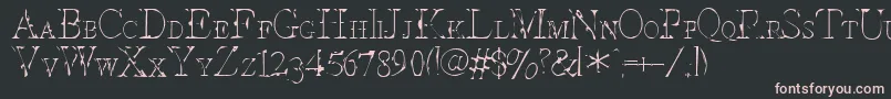 InterimSmallcaps Font – Pink Fonts on Black Background