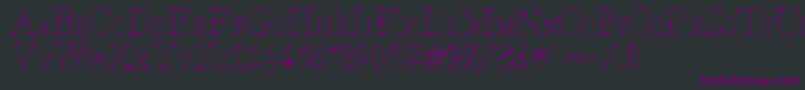 InterimSmallcaps Font – Purple Fonts on Black Background