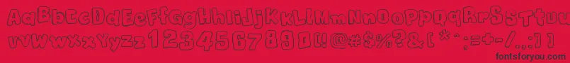 ChristmasCookies Font – Black Fonts on Red Background