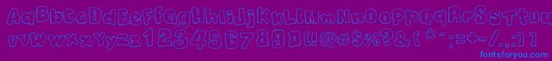 ChristmasCookies Font – Blue Fonts on Purple Background