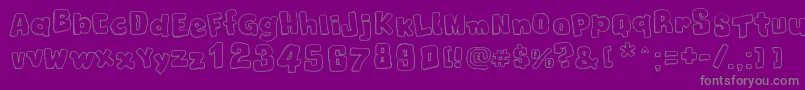 ChristmasCookies Font – Gray Fonts on Purple Background