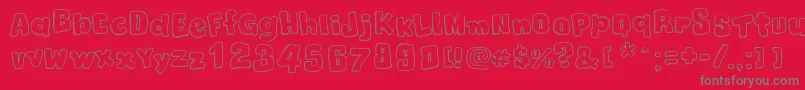 ChristmasCookies Font – Gray Fonts on Red Background