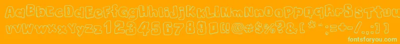 ChristmasCookies Font – Green Fonts on Orange Background