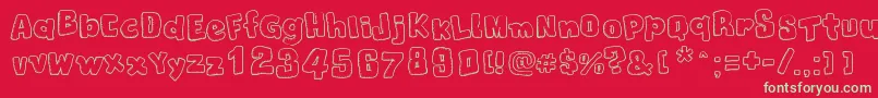 ChristmasCookies Font – Green Fonts on Red Background