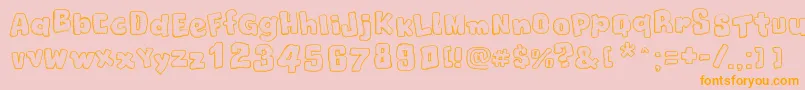 ChristmasCookies Font – Orange Fonts on Pink Background