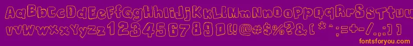 ChristmasCookies Font – Orange Fonts on Purple Background